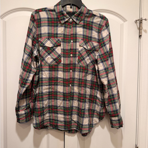 J. Crew Tops - Women’s Plaid Button-Up Shirt
